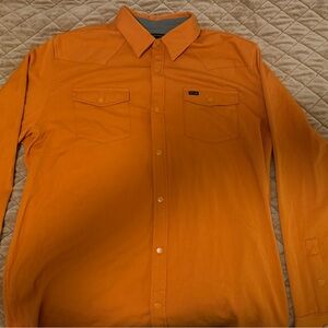 Howler Brothers Orange Casual Button-Down Shirt